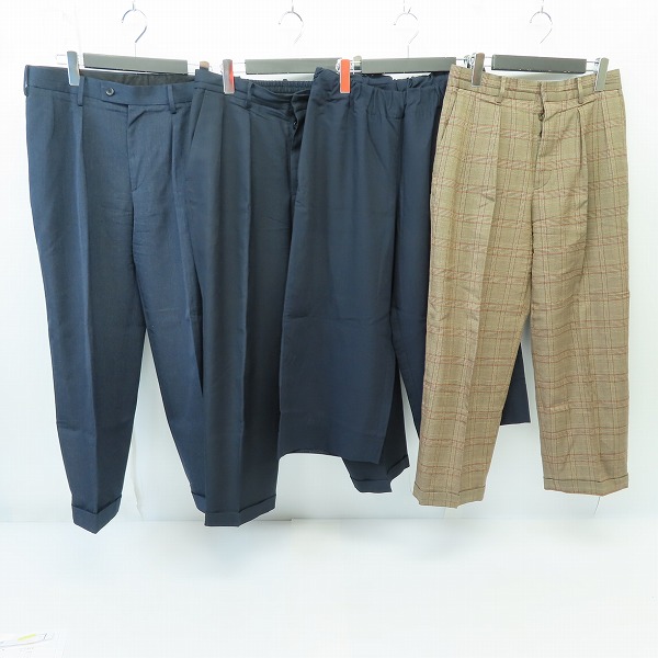 実際に弊社で買取させて頂いたEDIFICE/エディフィス スラックスパンツ/ラウンドパンツ/チェックワイドパンツ L/40/44 4点セット