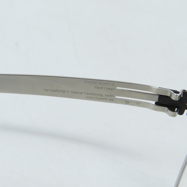 実際に弊社で買取させて頂いたic! berlin/アイシーベルリン alwin c. 度入り/メガネフレーム/アイウエアの画像 5枚目