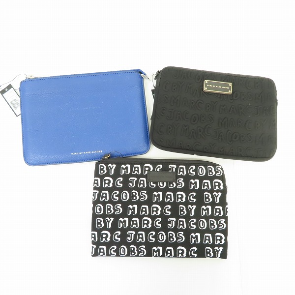 実際に弊社で買取させて頂いた【未使用】MARC BY MARC JACOBS/マークバイマークジェイコブス ミニクラッチ/ポーチ 3点セット