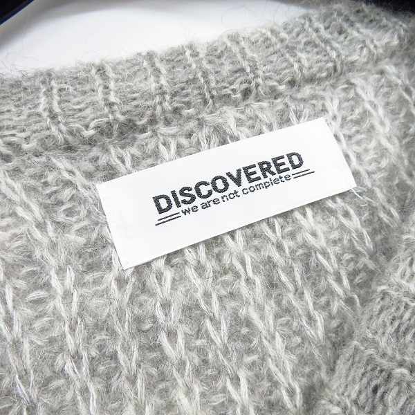 実際に弊社で買取させて頂いたDISCOVERED/ディスカバード KID MOHAIR KNIT/キッドモヘアニット グレー size：Sの画像 2枚目