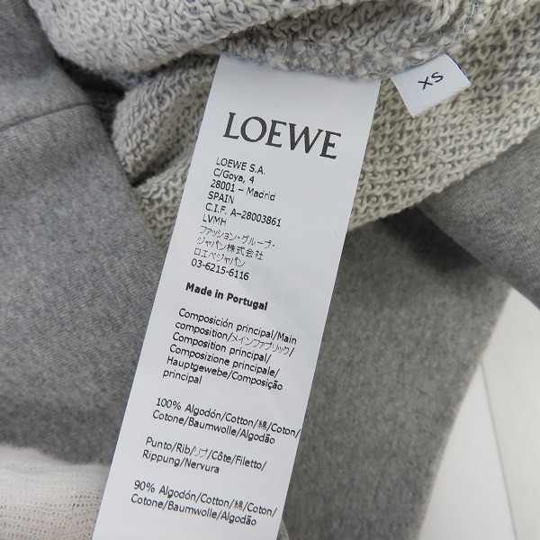 実際に弊社で買取させて頂いた【JPタグ】LOEWE/ロエベ 21AW アナグラム エンブロイダリー フーディー パーカー H526Y25J02/XSの画像 3枚目