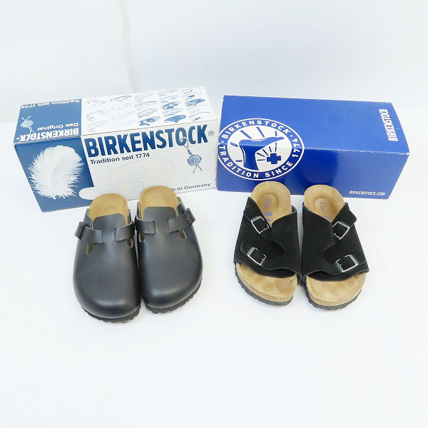 実際に弊社で買取させて頂いたBIRKENSTOCK/ビルケンシュトック BOSTON BS/ボストン スエード/Zurich/チューリッヒ サンダル2点セット