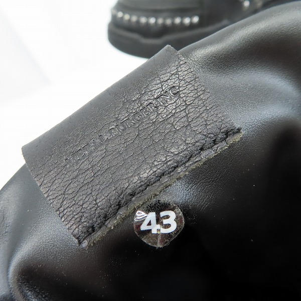 実際に弊社で買取させて頂いたDIET BUTCHER SLIM SKIN/ダイエットブッチャースリムスキン スタッズ サイドジップ スニーカー 43の画像 5枚目