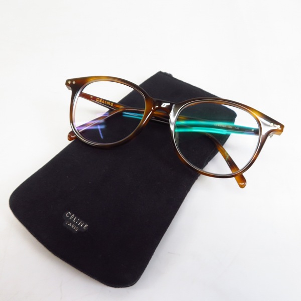 実際に弊社で買取させて頂いたCELINE/セリーヌ 度入り眼鏡/メガネフレーム/アイウェア CL41416/Fの画像 7枚目