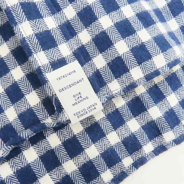 実際に弊社で買取させて頂いたDESCENDANT/ディセンダント チェック柄 長袖ボタンダウンシャツ/2の画像 8枚目