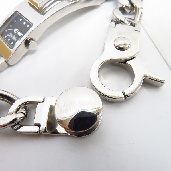 実際に弊社で買取させて頂いたJean Paul GAULTIER/ジャンポールゴルチエ カバー付き クロス ウォッチブレスレット/腕時 5431-T001122【動作未確認】の画像 5枚目