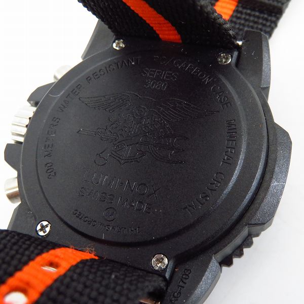 実際に弊社で買取させて頂いたLUMINOX ルミノックス SERIES 3080/シリーズ 3080 クロノグラフ 腕時計の画像 3枚目