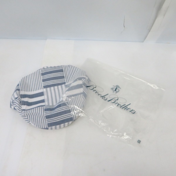 実際に弊社で買取させて頂いた【未使用】BROOKS BROTHERS/ブルックスブラザーズ インディアコットン ストライプ パッチワーク ハンチング/L/XLの画像 8枚目