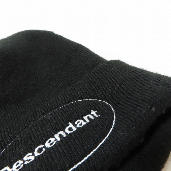 実際に弊社で買取させて頂いたDESCENDANT/ディセンダント ニット帽/ビーニー ブラック 刺繍 デザインの画像 6枚目