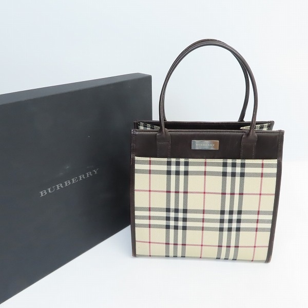 実際に弊社で買取させて頂いたBURBERRY/バーバリー ノバチェック ハンドバッグ トートバッグ キャンバス レザー