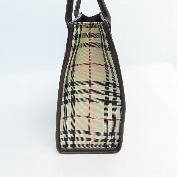 実際に弊社で買取させて頂いたBURBERRY/バーバリー ノバチェック ハンドバッグ トートバッグ キャンバス レザーの画像 1枚目