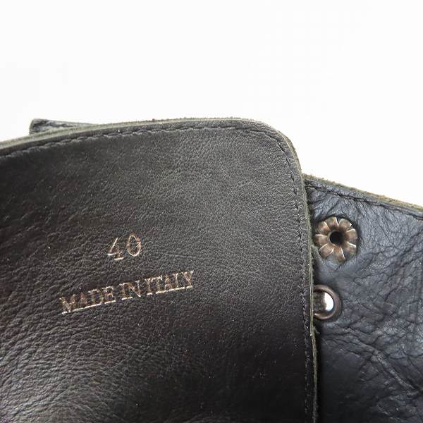 実際に弊社で買取させて頂いたDIESEL BLACK GOLD/ディーゼル ブラック ゴールド サイドジップ レースアップ レザーブーツ/40の画像 5枚目