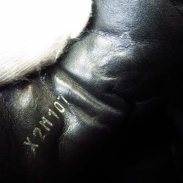 実際に弊社で買取させて頂いたGIORGIO ARMANI/ジョルジオ アルマーニ レザー ショートブーツ ダークブラウン系 X2M107 size：7の画像 5枚目