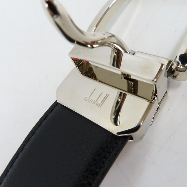 実際に弊社で買取させて頂いたdunhill/ダンヒル レクタングルファセット ピンバックル レザーベルト IM1215 42/107の画像 5枚目
