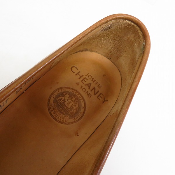 実際に弊社で買取させて頂いたJOSEPH CHEANEY＆SONS/ジョセフ チーニー HUDSON コインローファー/レザーシューズ/9Fの画像 4枚目