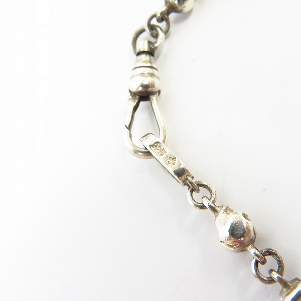 実際に弊社で買取させて頂いたLOREE RODKIN/ローリーロドキン love&hate/ラブアンドヘイト スカル/フラワー モチーフ チェーン ネックレスの画像 2枚目