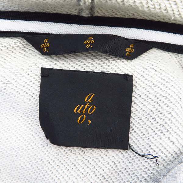 実際に弊社で買取させて頂いたato/アトウ ロング ジップアップ パーカー AW7A-T03/46の画像 2枚目