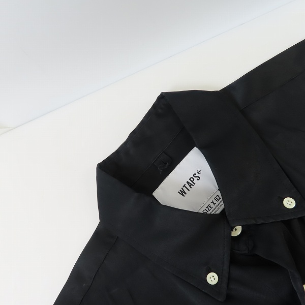 実際に弊社で買取させて頂いたWTAPS/ダブルタップス SHIRT RACO SATIN/半袖ボタンシャツ 181TQDT-SHM04/02の画像 5枚目
