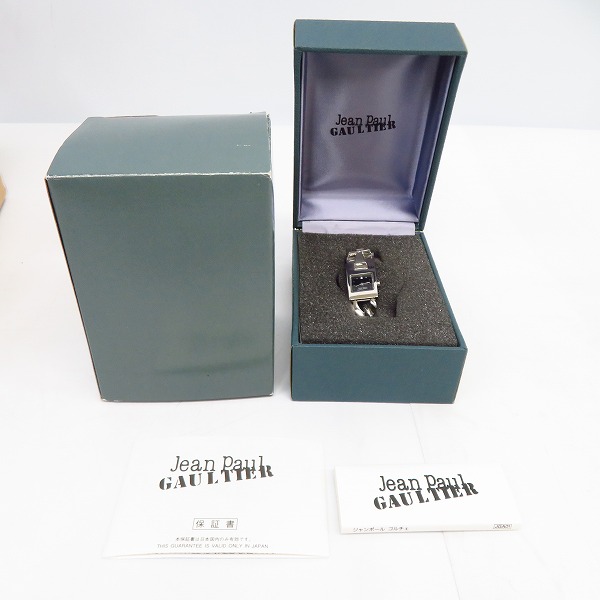 実際に弊社で買取させて頂いたJean Paul GAULTIER/ジャンポールゴルチエ カバー付き クロス ウォッチブレスレット/腕時 5431-T001122【動作未確認】の画像 7枚目