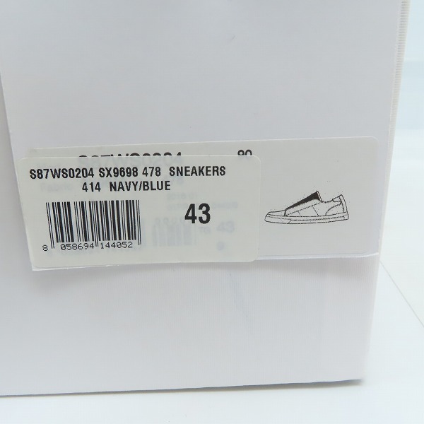 実際に弊社で買取させて頂いたMARC JACOBS/マークジェイコブス Round Toe ローカットスニーカー S87WS0204/43の画像 8枚目