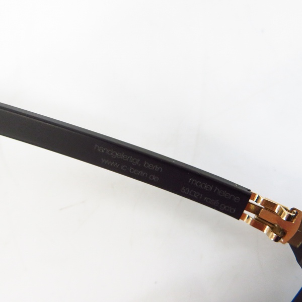 実際に弊社で買取させて頂いたic!berlin/アイシーベルリン helene/ヘレン ボストンタイプ プラスチック メガネフレーム/アイウェアの画像 5枚目