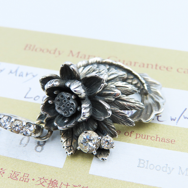実際に弊社で買取させて頂いた【ギャラ付】BloodyMary/ブラッディマリー ロータス ヘッド ペンダント 蓮魚 ｗ/ホワイトトパーズ