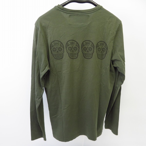 実際に弊社で買取させて頂いたHYDROGEN/ハイドロゲン 長袖Tシャツ スカルプリント ワッペン/Lの画像 1枚目