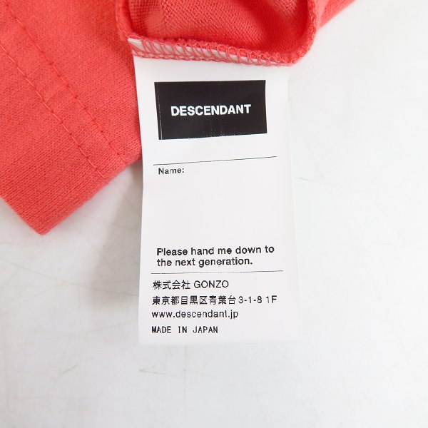実際に弊社で買取させて頂いたDESCENDANT×T&C SKATEBOARDS/ディセンダント Tシャツ ピンク系/2の画像 3枚目