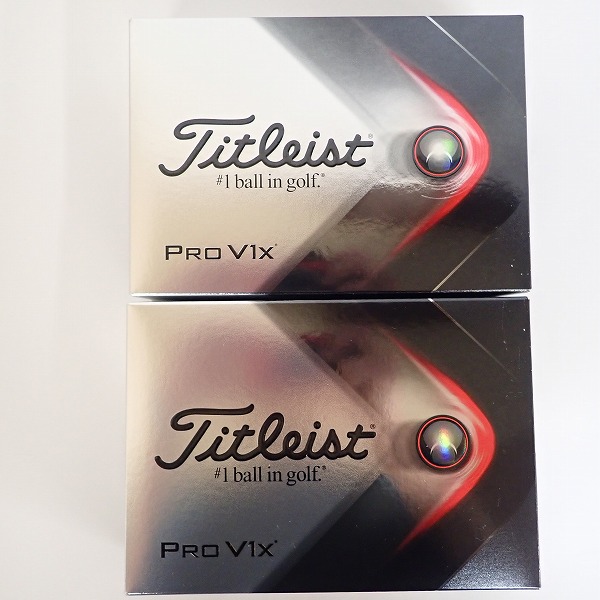 実際に弊社で買取させて頂いた【未使用】Titleist/タイトリスト PRO V1x 2021年モデル ゴルフボール 2ダース の画像 2枚目