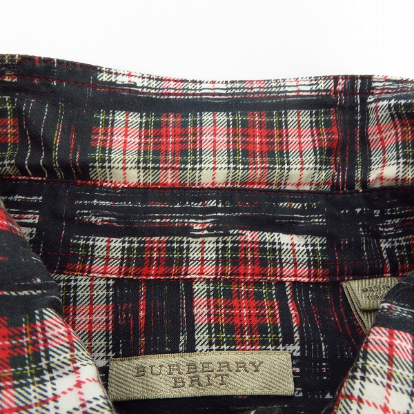 実際に弊社で買取させて頂いたBURBERRY BRIT/バーバリーブリット チェック 長袖シャツ/Mの画像 4枚目