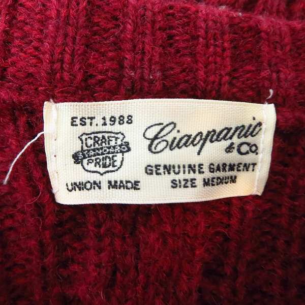 実際に弊社で買取させて頂いたCIAOPANIC/チャオパニック ケーブルニット セーター/Mの画像 2枚目