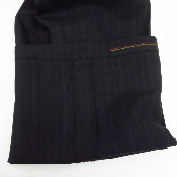 実際に弊社で買取させて頂いたBURBERRYS/バーバリーズ ウール シャドーストライプ 2P ダブル スーツ ブラック×ネイビー AB7の画像 7枚目