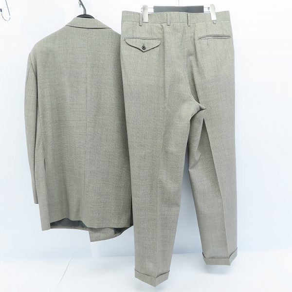 実際に弊社で買取させて頂いたBURBERRY LONDON/バーバリーロンドン スーツ ダブル ウール  グレー系 2P AB7/91の画像 1枚目