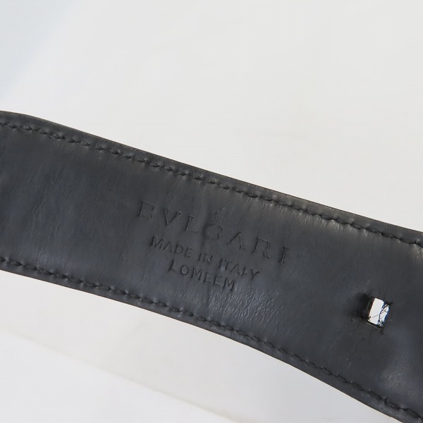 実際に弊社で買取させて頂いたBVLGARI/ブルガリ レザーベルト ブラック× ゴールド金具 の画像 3枚目