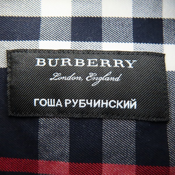 実際に弊社で買取させて頂いたBURBERRY×Gosha Rubchinskiy/バーバリー×ゴーシャラブチンスキー チェック柄 半袖シャツ/XSの画像 2枚目