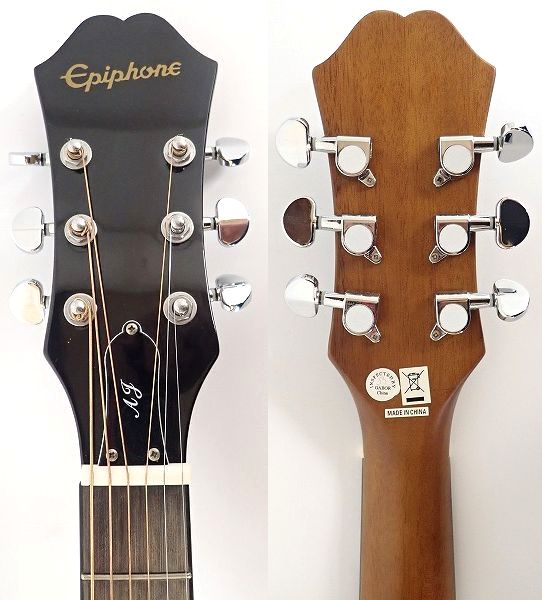 実際に弊社で買取させて頂いた★Epiphone/エピフォン AJ-210CE VS エレアコ/アコースティックギター ハードケース付の画像 2枚目