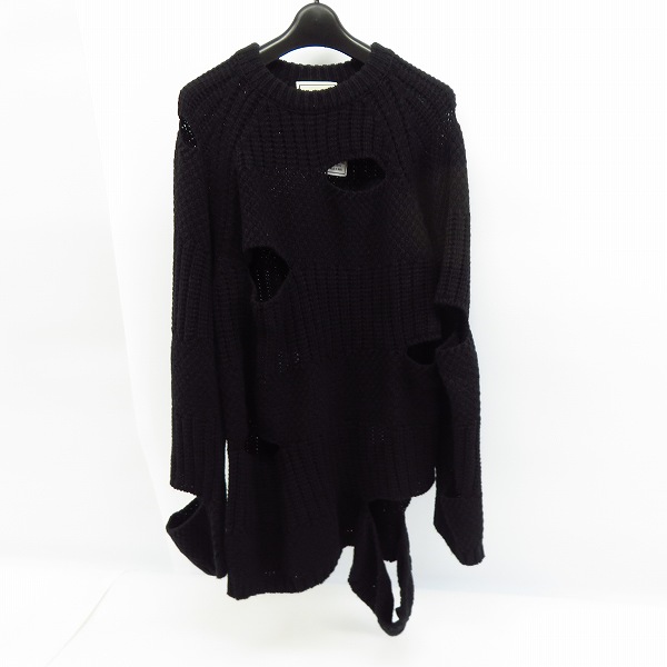 実際に弊社で買取させて頂いたMIHARAYASUHIRO/ミハラヤスヒロ 17AW ブロークンニット トップス ブラック/44