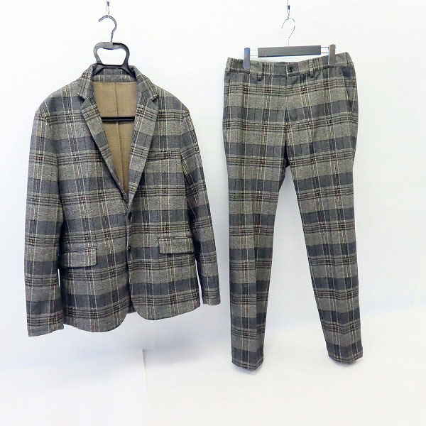 実際に弊社で買取させて頂いた417 by EDIFICE/フォーワンセブン エディフィス チェック柄 セットアップスーツ/ジャケット/イージーパンツ XL