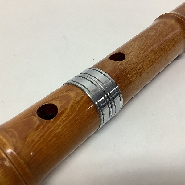 実際に弊社で買取させて頂いた尺八 木製 在銘 清風 琴古流 全長57.5cm 和楽器の画像 3枚目