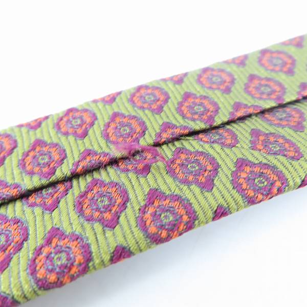 実際に弊社で買取させて頂いたBrooks Brothers/ブルックスブラザーズ 総柄 シルク生地 ネクタイ アメリカ製 カーキ×レッドの画像 5枚目