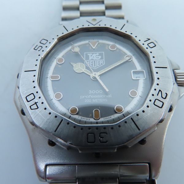 実際に弊社で買取させて頂いたTAG HEUER/タグホイヤー プロフェッショナル 3000シリーズ 200M 932.206 【動作未確認】の画像 4枚目