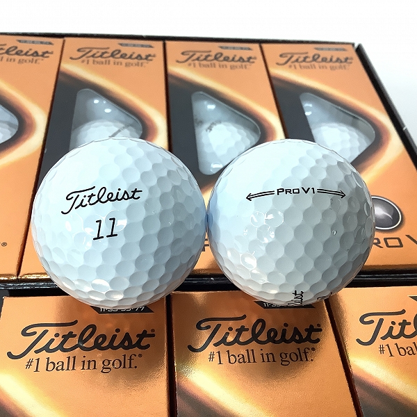 実際に弊社で買取させて頂いた【未使用】Titleist/タイトリスト PRO V1 2021年モデル ゴルフボール 2ダース ホワイトの画像 1枚目