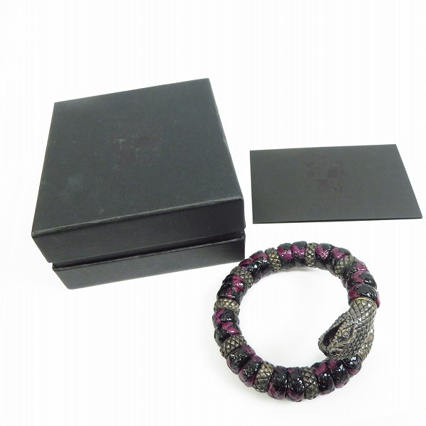 実際に弊社で買取させて頂いた【ギャラ付き】Leathers and Treasures/レザーズ＆トレジャーズ スネークバングル/ブレスレットの画像 7枚目