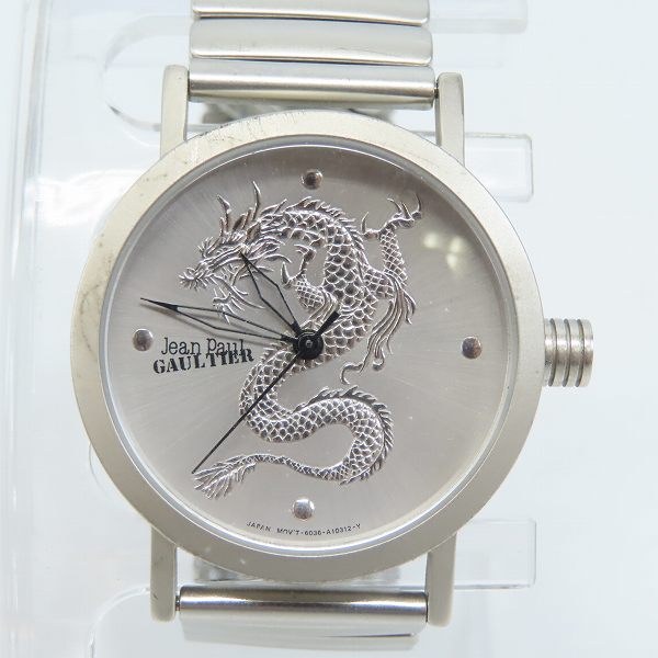 実際に弊社で買取させて頂いたJean Paul GAULTIER/ジャンポールゴルチエ クオーツ腕時計 6038-A04722 GN-4【動作未確認】
