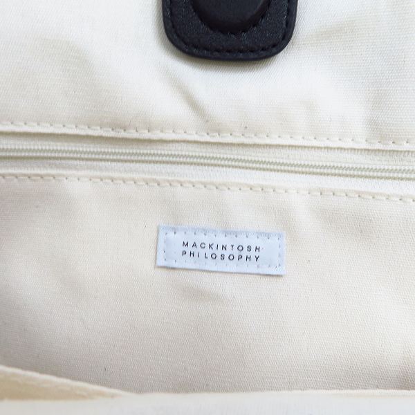 実際に弊社で買取させて頂いた【未使用】MACKINTOSH PHILOSOPHY/マッキントッシュ フィロソフィー レザー×キャンバス トートバッグ　H5110-506の画像 4枚目