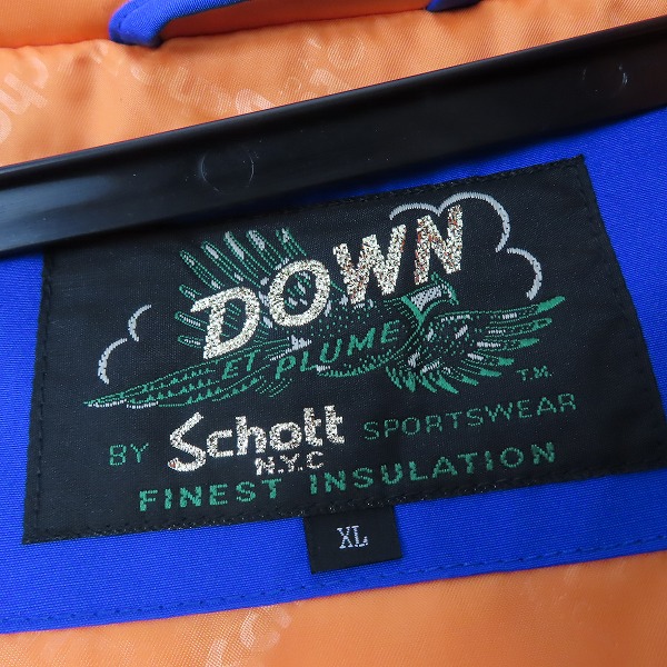 実際に弊社で買取させて頂いたSchott/ショット 2TONE DOWN PARKA/ツートン ダウンパーカー 3102063/XLの画像 2枚目