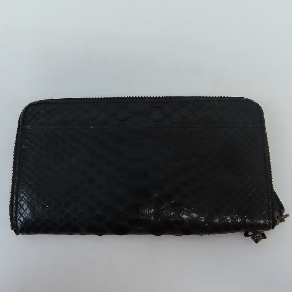 実際に弊社で買取させて頂いたDEAL DESIGN/ディールデザイン ラウンドジップ ウォレット パイソンレザーの画像 1枚目