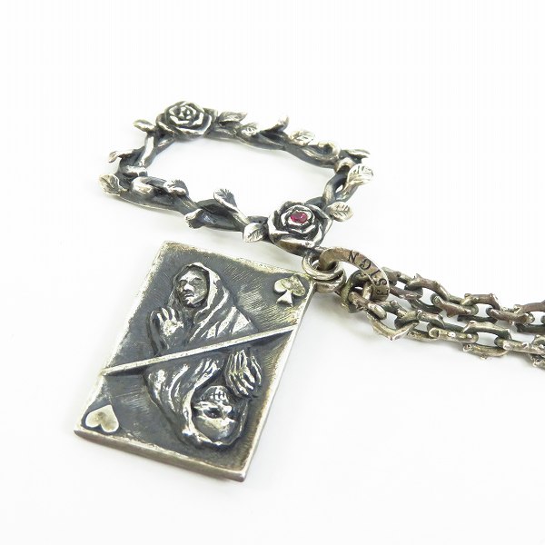 実際に弊社で買取させて頂いたDEAL DESIGN/ディールデザイン デッドマリア ペンダントトップ w/チェーン ネックレスの画像 4枚目