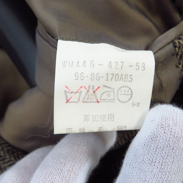 実際に弊社で買取させて頂いたburberrys/バーバリーズ ヘリンボーン ウールテーラードジャケット/AB5の画像 3枚目