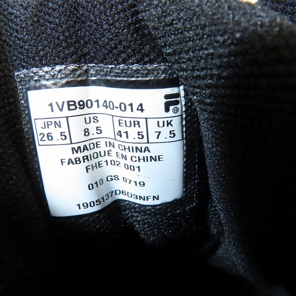 実際に弊社で買取させて頂いた【未使用】FILA/フィラ MASHBURN マッシュバーン ハイカットスニーカー FHE102-001/26.5の画像 5枚目